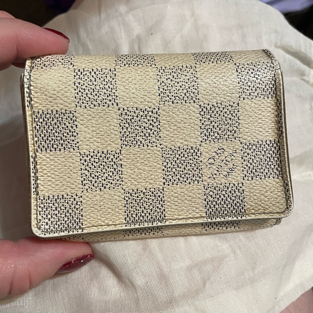 Louis Vuitton Damier Azur Canvas Small Wallet in Cream and Blue-Grey - Picture 4 of 4